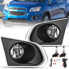 For 2013-2016 Chevy Trax Bumper Fog Lights w/Switch+Blub+Wiring+Ralay+Bezel