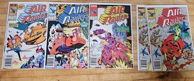 AIR RAIDERS 1, 2, 3, 5(2) LOT 1987 MARVEL STAR COMICS NEWSSTAND SERIES