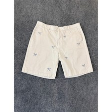 Vineyard Vines Mens 36 Lacrosse Embroidered Chino Shorts Beige Stone 9 Inseam