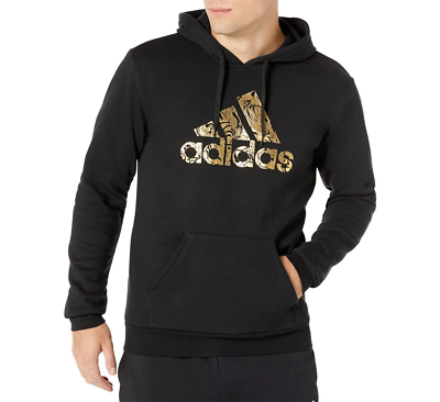 adidas Men's Liquid Foil Badge of Sport Graphic Fleece Hoodie