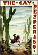 The Gay Desperado 1936 Comedy Film Starring Ida Lupino Vintage Poster Print