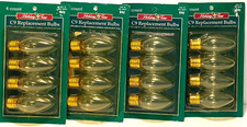 C-9 Clear Holiday Time Replacement Bulbs x 4 String Lights Candles 16 TOTAL