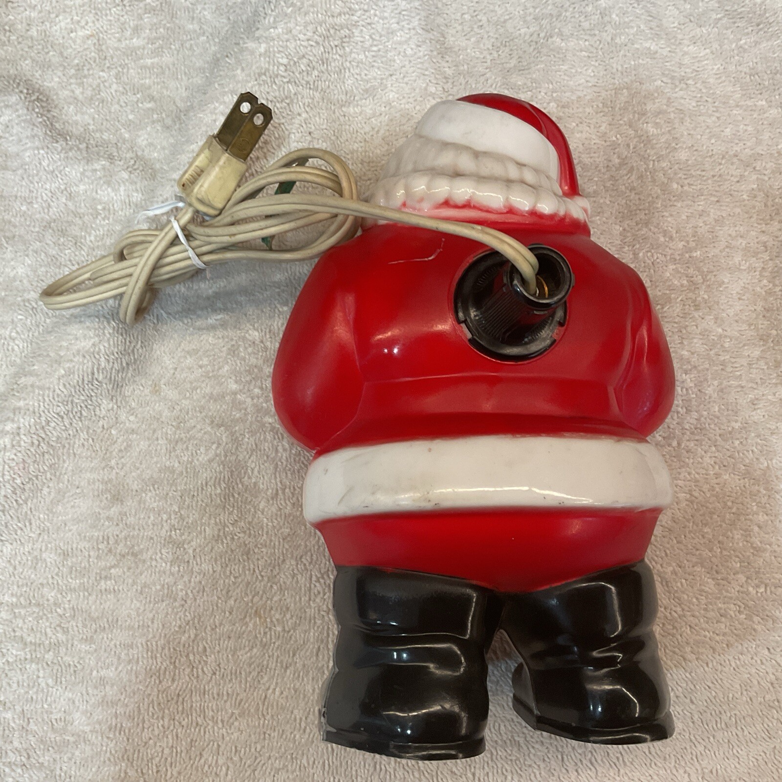 Vintage Light Up Plastic Mold Santa Claus Tabletop **WORKS** eBay