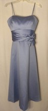 Alfred Angelo size 10 light-blue tea-length gown w/ spaghetti straps. Excellent