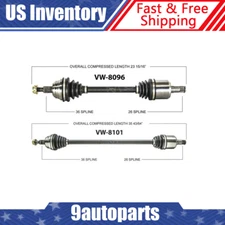 For 2007-2011 VW Beetle Automatic Trans. 2008 2009 2010 Pair Front CV Axle Shaft