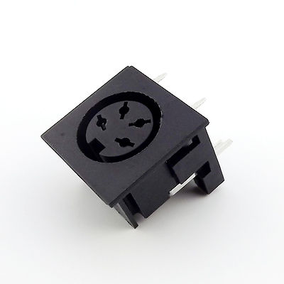1pcs DIN 4 Pin Circular Jack Female Panel Mount PCB Mount Connector Adapter