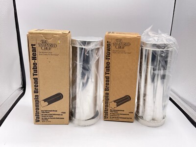 The Pampered Chef Valtrompia Bread Tube Flower #1550 Heart #1560  New!