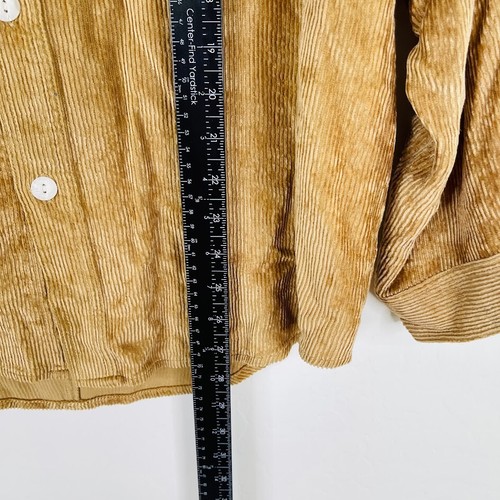 Rag & Bone Women Rusa Corduroy Button Up Tunic Shirt Top Size S Gold Long Sleeve - Picture 8 of 12
