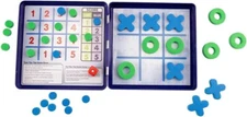 Play Monster Take 'N Play TIC TAC TOE + Portable Magnetic Games - Kids & Adults