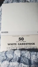 White Cardstock 8.5" x 11" Premium Value 50 Pack NEW