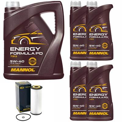 Motoröl Set MANNOL Energy Formula 5W-40 9 Liter + Ölfilter für VW LT 28-35 28-46