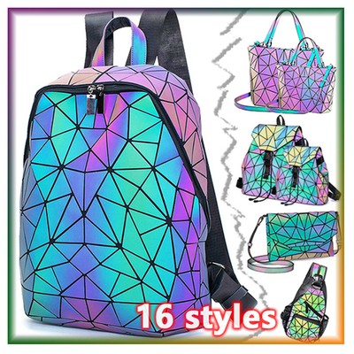 geometric reflective backpack