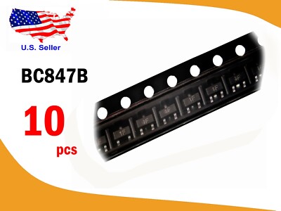 BC847B (10 pcs) 45V 100ma SOT-23 Small Signal Transistor - Free & Fast shippin