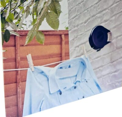 Retractable Washing Line 15M Reel Clothes Dryer Complete With All Fixings - Main Image