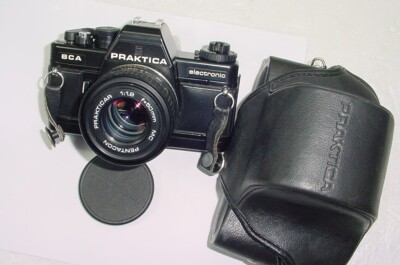 Praktica electronic BCA analoge 35-mm-Spiegelreflexkamera manuell + Pentacon 50/1,8-MC-Objektiv