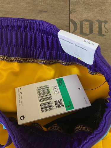 NIKE LOS ANGELES LAKERS HOMBRES PANTALONES DEPORTIVOS BALONCESTO NBA AMARILLO DB2511-728 - XL - Imagen 4 de 6