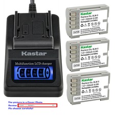 Kastar Battery LCD Quick Charger for Original Genuine Olympus BCM-5 OEM BCM5
