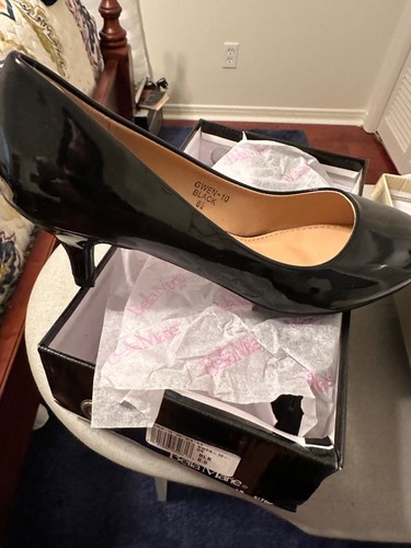 womens black patent leather heels new size 8.5 - Picture 3 of 8