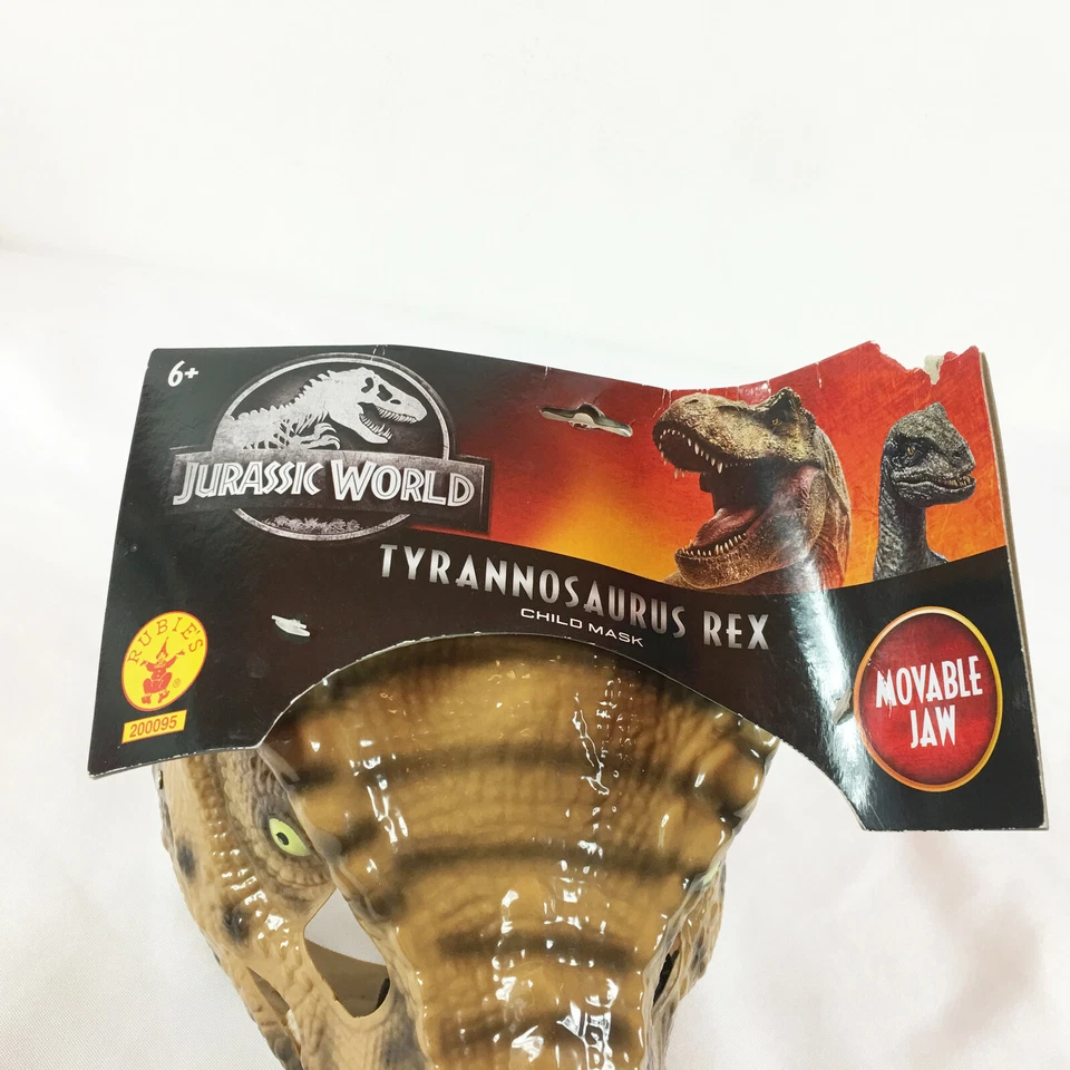 Jurassic World T Rex Dinosaur Tyrannosaurus Mask Halloween Costume NEW - Image 3 of 4