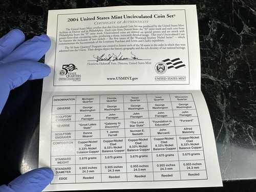 2004 United States Mint Uncirculated Coin Set - Denver & Philadelphia - Picture 5 of 5