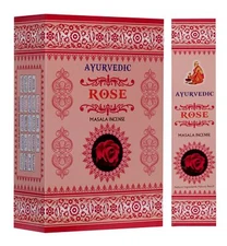 Ayurvedic Rose Masala Incense Sticks Agarbatti Pack of 12X15g Each 180g Box