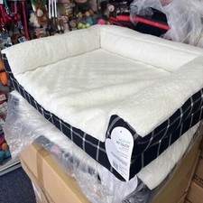 Window Pane Plaid Pillow Couch Dog Bed - M - Boots  Barkley
