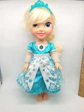 Disney Frozen Snow Glow Elsa Singing Doll Sings Talks & Lights Up 13"  span/eng