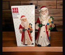 Porcelain Musical Holiday Santa Clause St. Nick Christmas Figurine Share the Joy