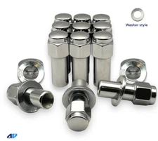 10-Lug Nuts 1/2-20 Closed End Chrome SST Mag Nut 1.38 Shank Cragar Cent’r Washer