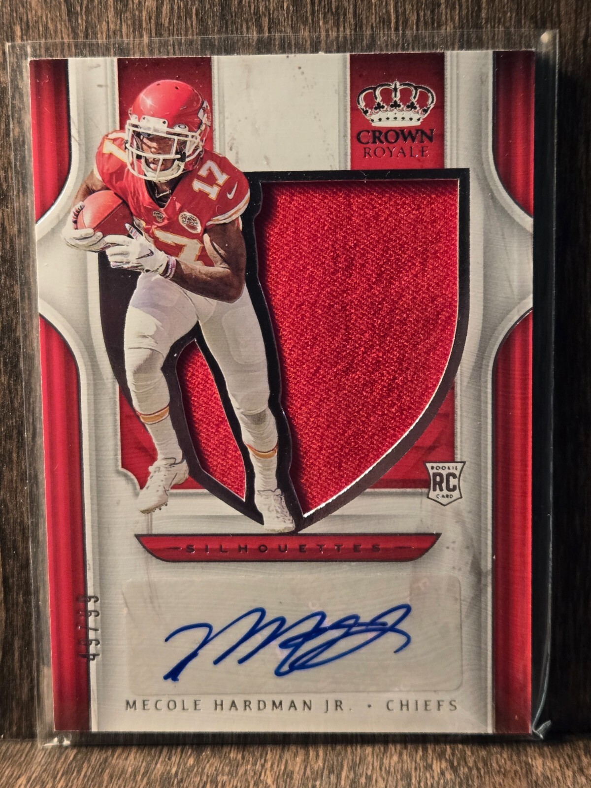 2019 Chronicles Crown Royale Silhouette /99 Mecole Hardman Jr Rookie Auto RC RPA