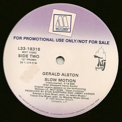 Gerald Alston - Slow Motion (12'', Promo)