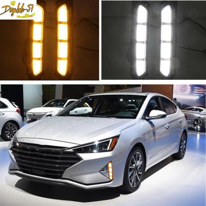 For Hyundai Elantra 2019 2020 LED Daytime Running Light Fog Lamp W Turn ...