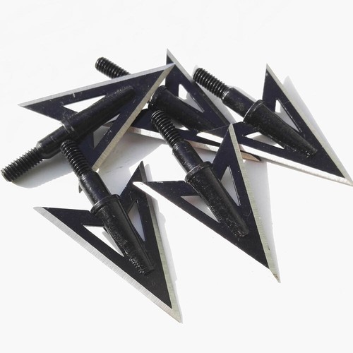 6/12 Archery Arrowheads 2 Blades Metal 100Grain Broadheads Hunting Tips - Picture 24 of 27