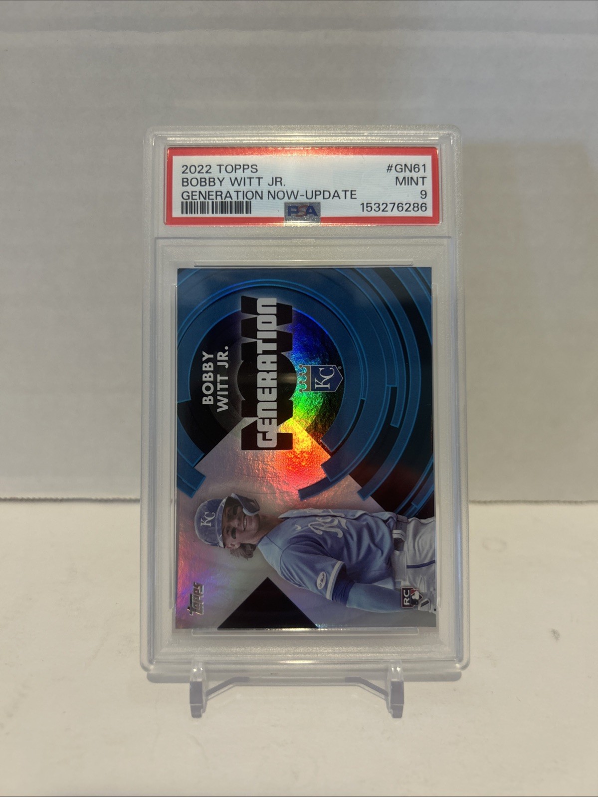 BOBBY WITT JR. PSA 9 Rookie Card RC 2022 Topps Chrome Generation Now #GNC23 view 3