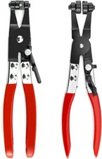Hose Clamp Pliers Set, 2-Piece Auto Locking Clamps, Flat 45 Angled Belt Hose R