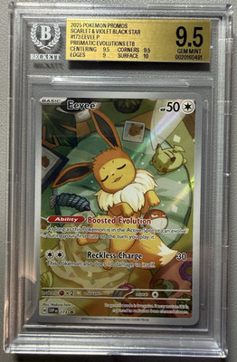 2025 POKEMON SVP PRISMATIC EVOLUTIONS ETB PROMO #173 EEVEE BGS 9.5 Black Star