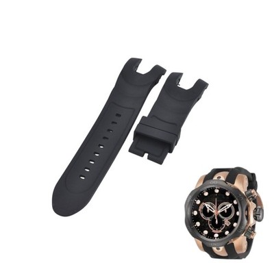 Venom 0361 26mm Black Rubber Watch Strap For Invicta