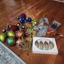 Lot Various Christmas Ornaments Multicolor