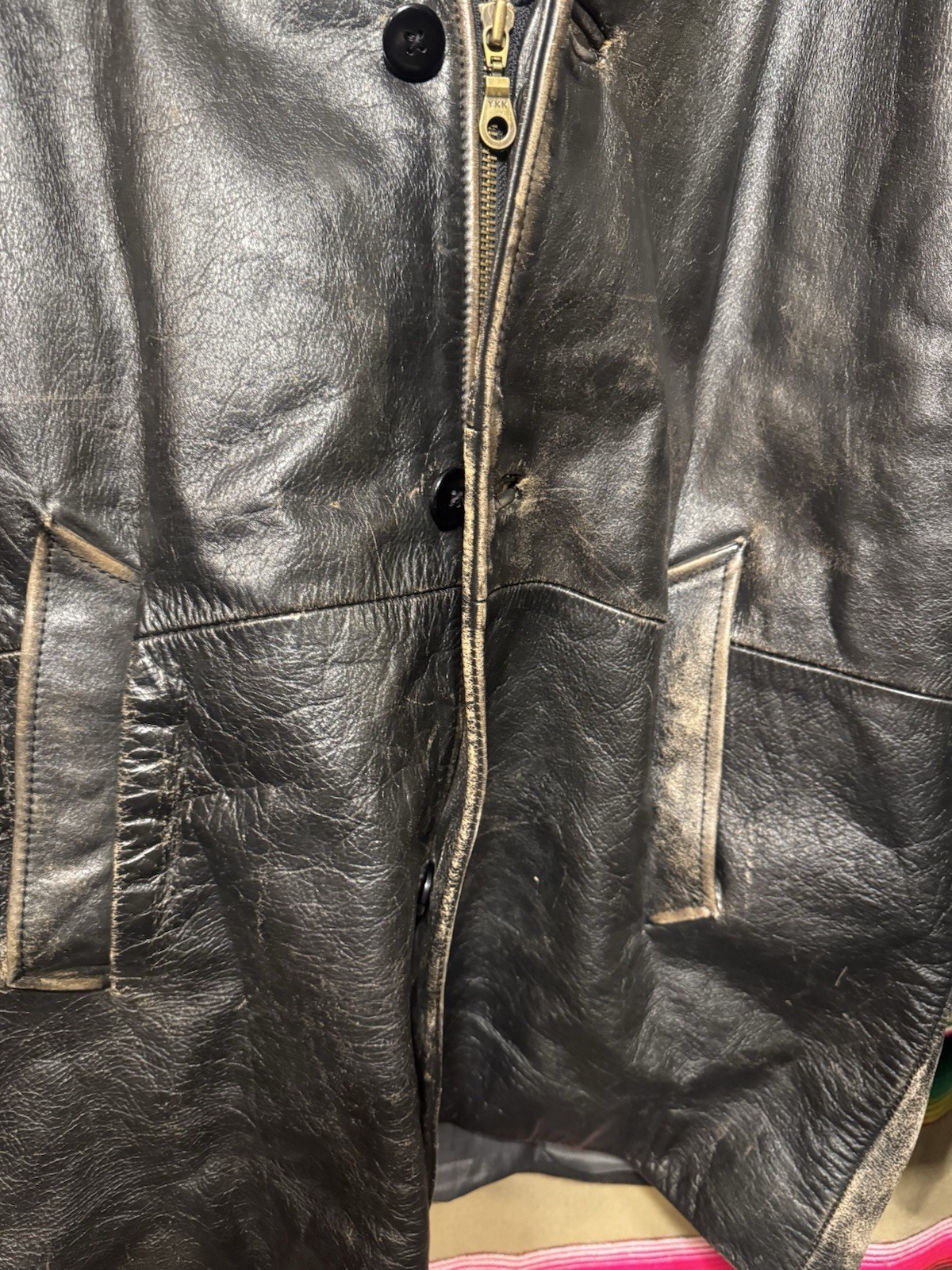 Vintage First Leather Jacket Size Small - image 3
