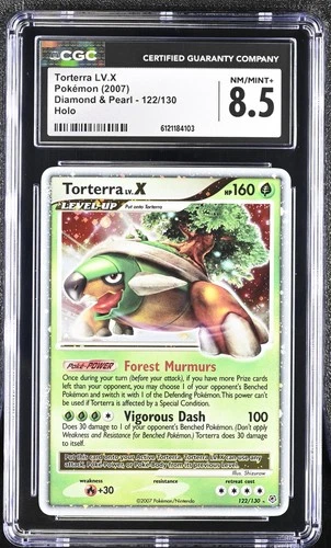 CGC 8.5 Torterra LV.X 2007 Diamond & Pearl 122/130 Holo Pokemon Card