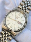 Vintage Seiko 5 Automatic 17jewels  Fluted Bezel Men's watch Japan Made