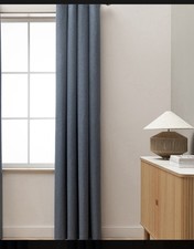 Blue Lined Curtains. Ringed 90x90 Inches Fully Lined