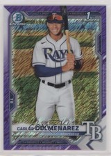 2021 Bowman Chrome Prospects Purple Shimmer Refractor Carlos Colmenarez 0gx6