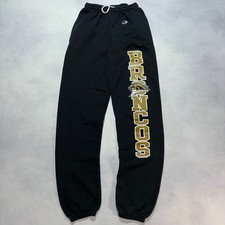 Champion Western Michigan Broncos Sweatpants XS Black Fleece Joggers WMU Y2K