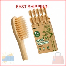 Daletu Bamboo Toothbrushes Soft Bristles 10 Pack, Biodegradable BPA Free Soft Br