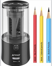 Electric Pencil Sharpener 6-12mm No.2/Colored Pencils, Super Sharp fast