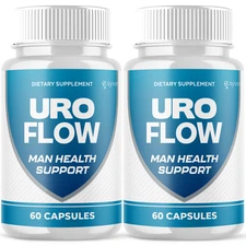 (2 Pack) Uro Flow for Men Prostate Health & Urinary Support Supplement 120 Caps