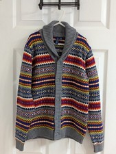 Boys Youth Janie Jack Sweater Cardigan Size 10 Colorful Vibrant EUC