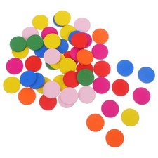 50Pcs Reusable Round Wood Discs Assorted Colors for Decoration and DIY