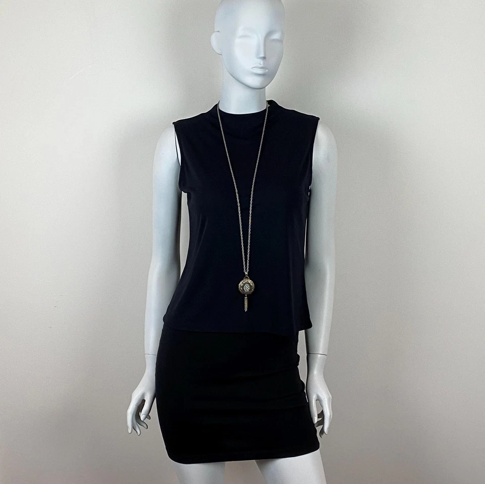 Reloj Colgante Mecánico Vintage Collar Borla Tono Dorado Filagree Hecho en Suiza Foto 3 de 4